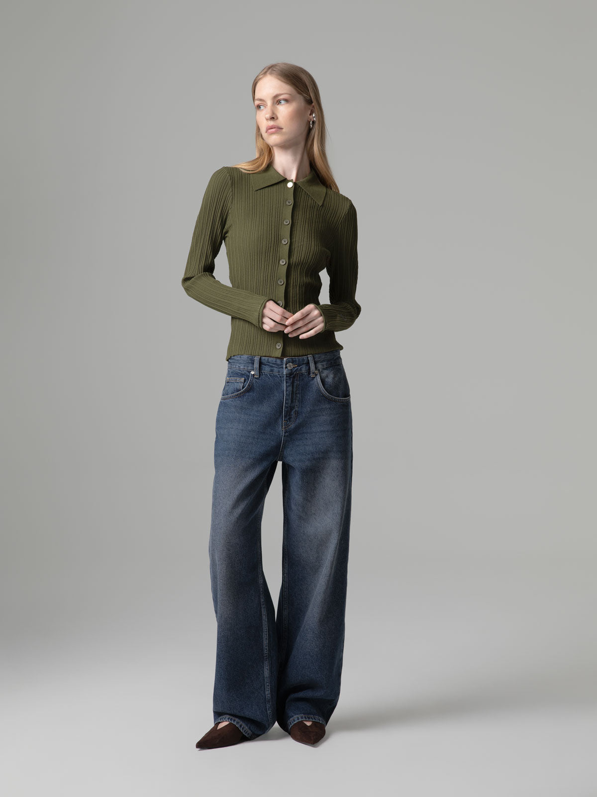 Camisola de Malha em Viscose Areia – Gaëlle Paris