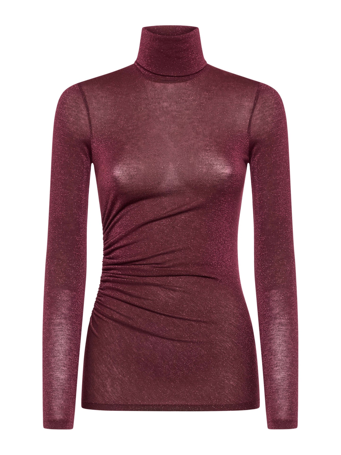 Camisola em Tulle Lurex com Franzido Lateral – Simona Corsellini