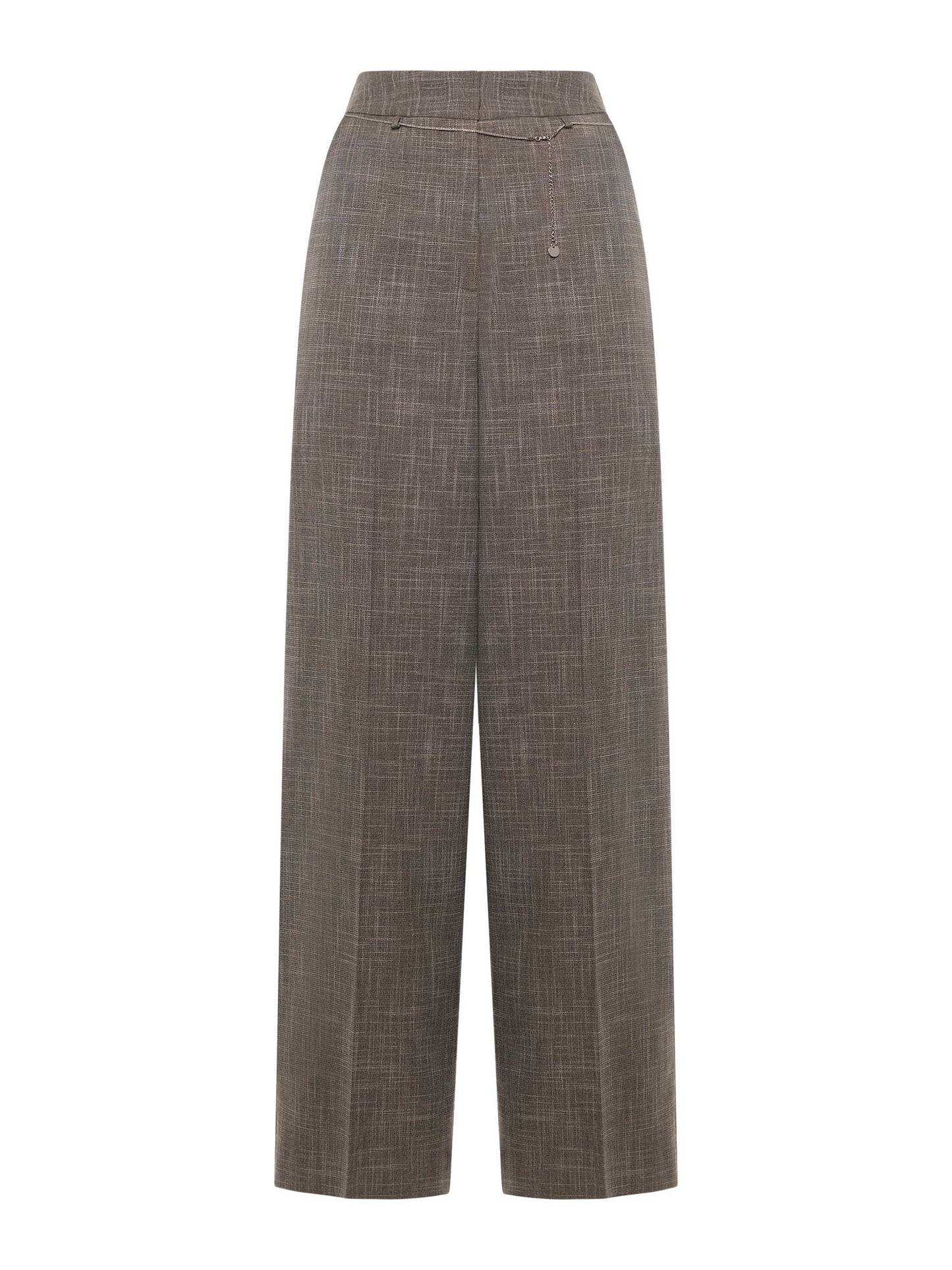 Calças Direitas Com Passantes de Corrente – Simona Corsellini