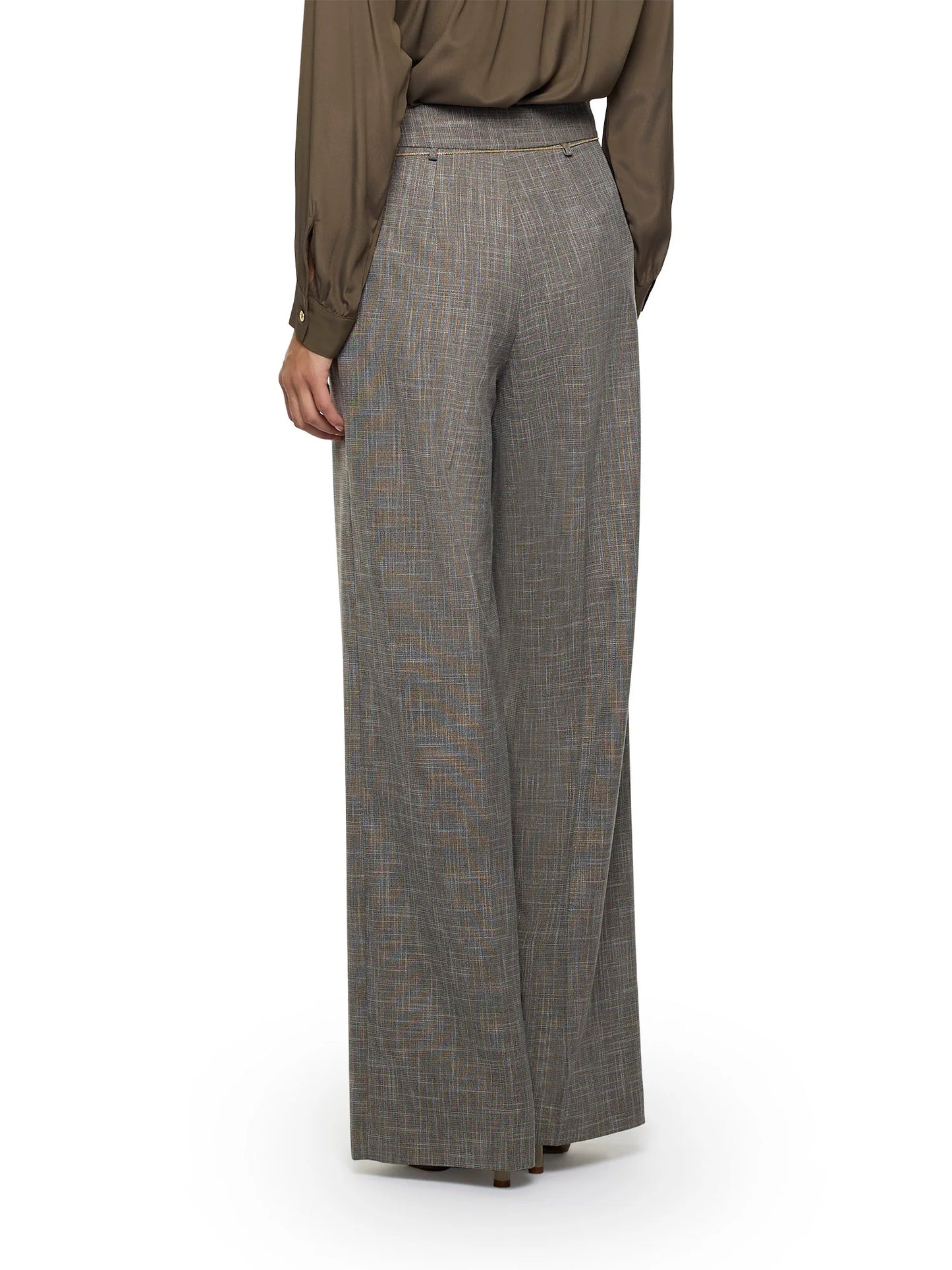 Calças Direitas Com Passantes de Corrente – Simona Corsellini