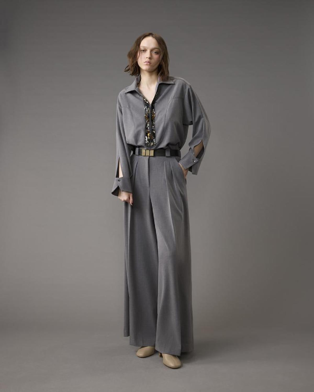 Calças De Alfaiataria Com Pregas - Simona Corsellini