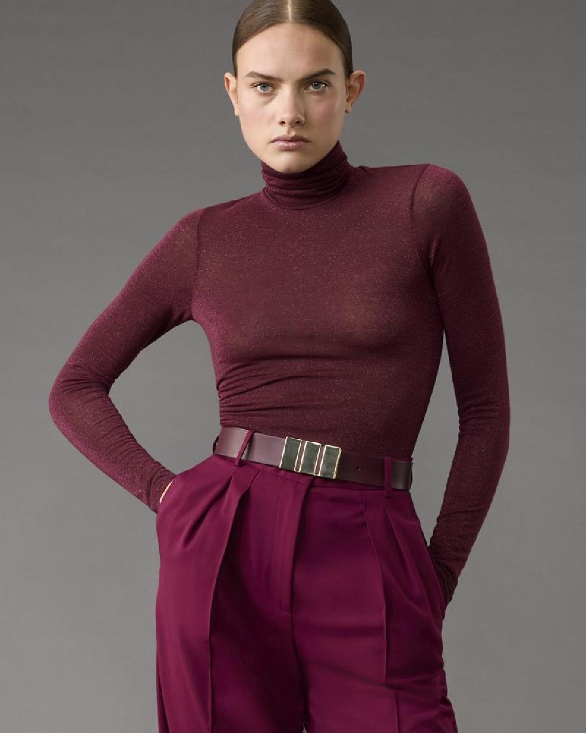 Camisola em Tulle Lurex com Franzido Lateral – Simona Corsellini