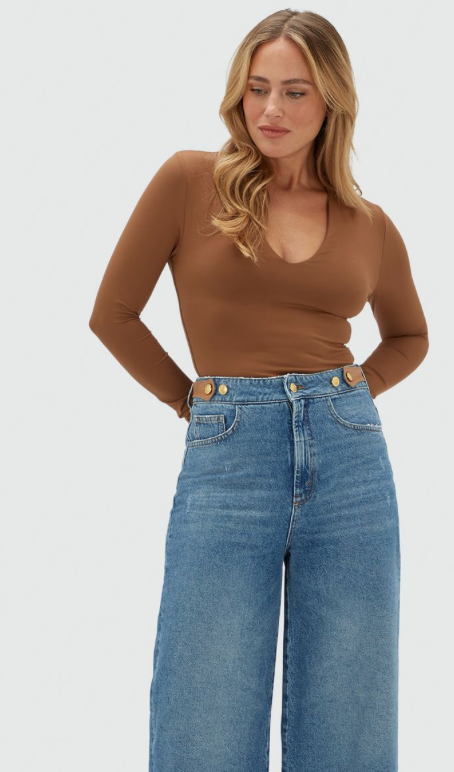 Jeans Wide Leg Gloria Cintura Subida – Josh V