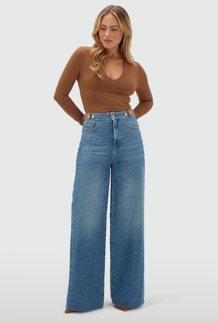Jeans Wide Leg Gloria Cintura Subida – Josh V