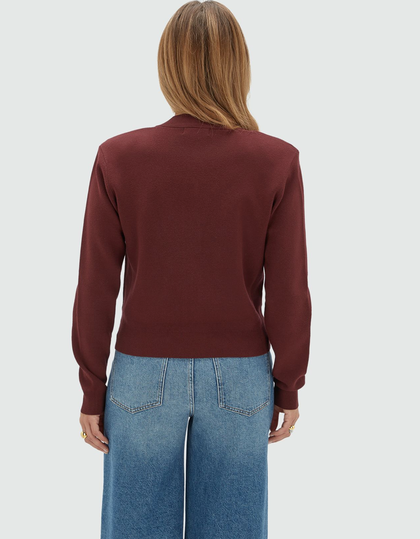 Cardigan de Malha Fliss Borgonha – Josh V