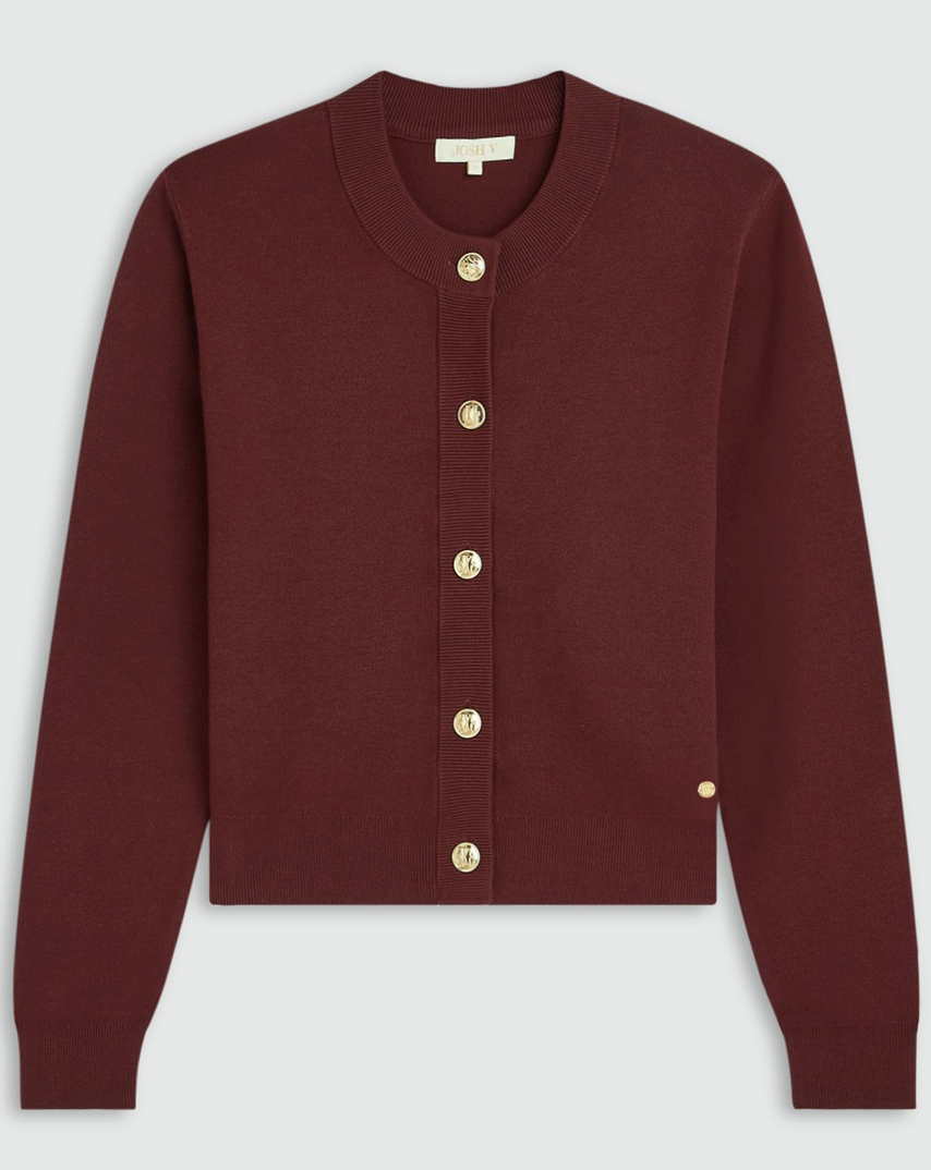 Cardigan de Malha Fliss Borgonha – Josh V