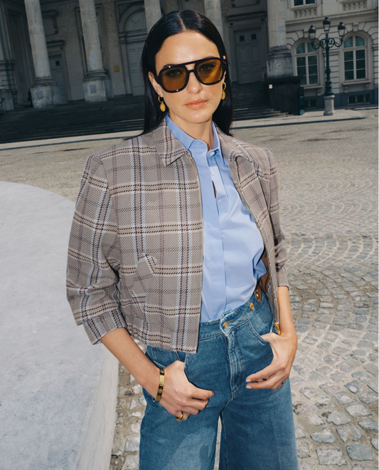 Casaco Oversized Pepper Xadrez Cognac – Josh V
