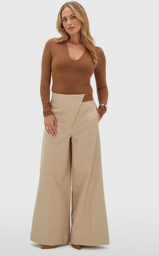 Calças Ven Wide Leg Bege – Josh V