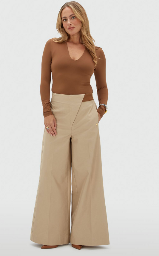Calças Ven Wide Leg Bege – Josh V