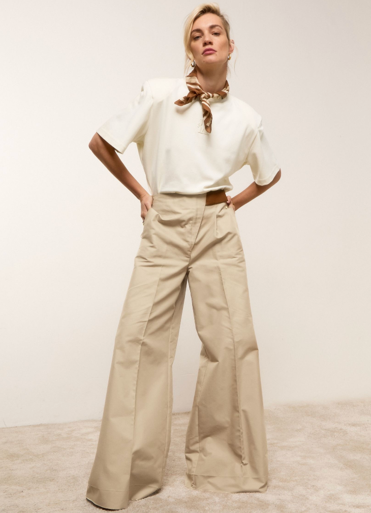 Calças Ven Wide Leg Bege – Josh V