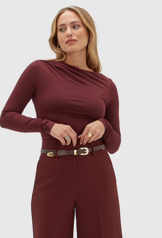 T-Shirt Lenie Burgundy – Josh V
