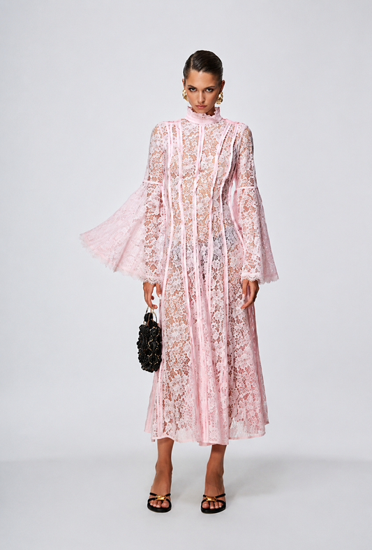 Vestido Arborea em Renda Rosa – Odi Odi