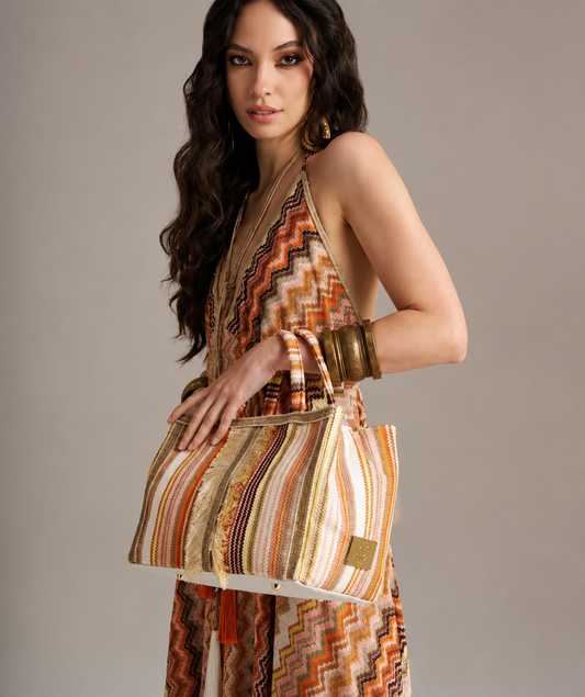 Mala Grande Multicolor Com Lurex – Pho Firenze