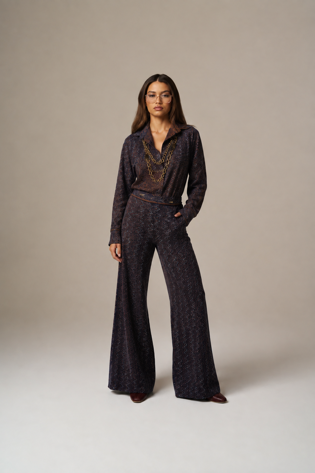 Calças Rachel Wide Leg Curly Blue – Pho Firenze