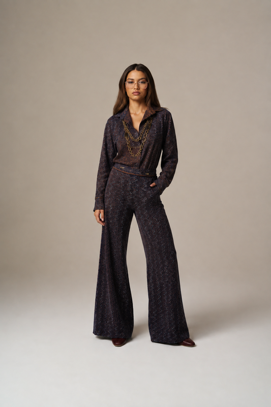 Calças Rachel Wide Leg Curly Blue – Pho Firenze