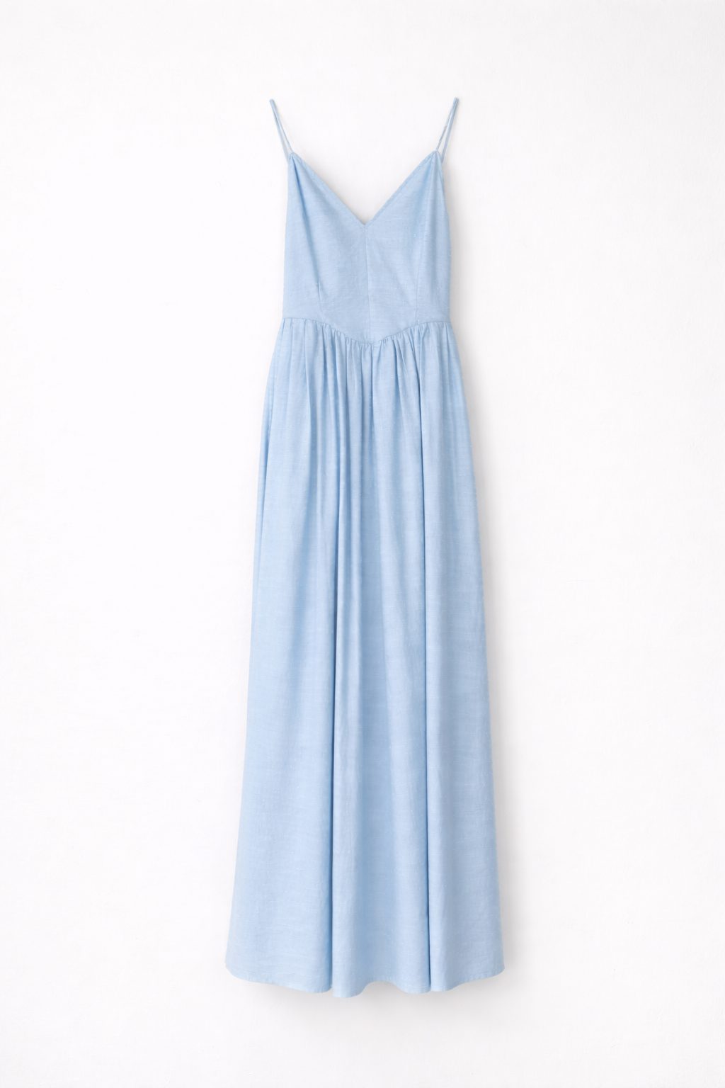 Vestido Longo Fluido Azul Claro – Eleh