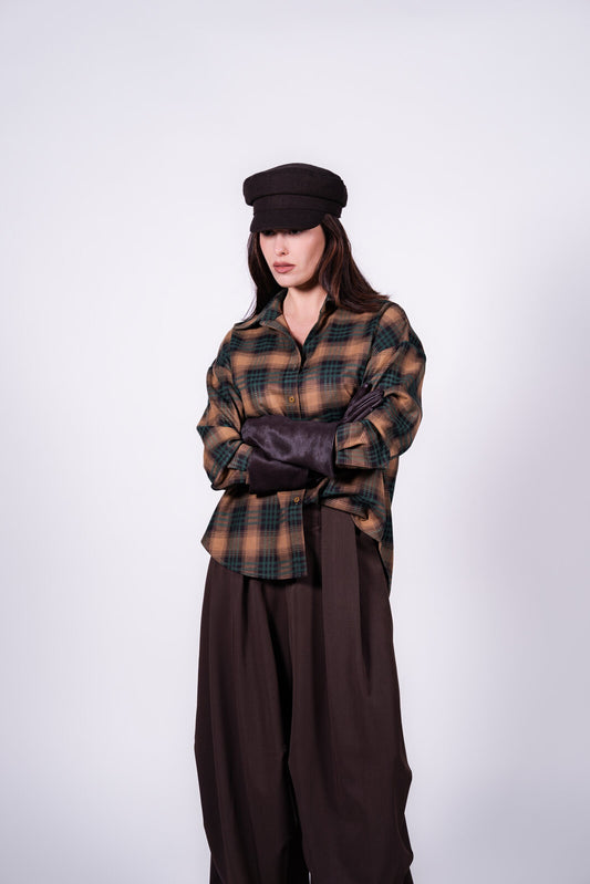 Camisa Oversized Cotton Check aos Quadrados – Anonyme Designers