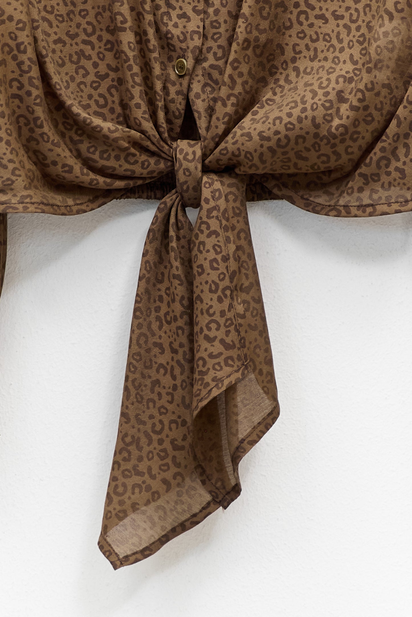 Camisa Animal Print Com Nó Frontal – Eleh