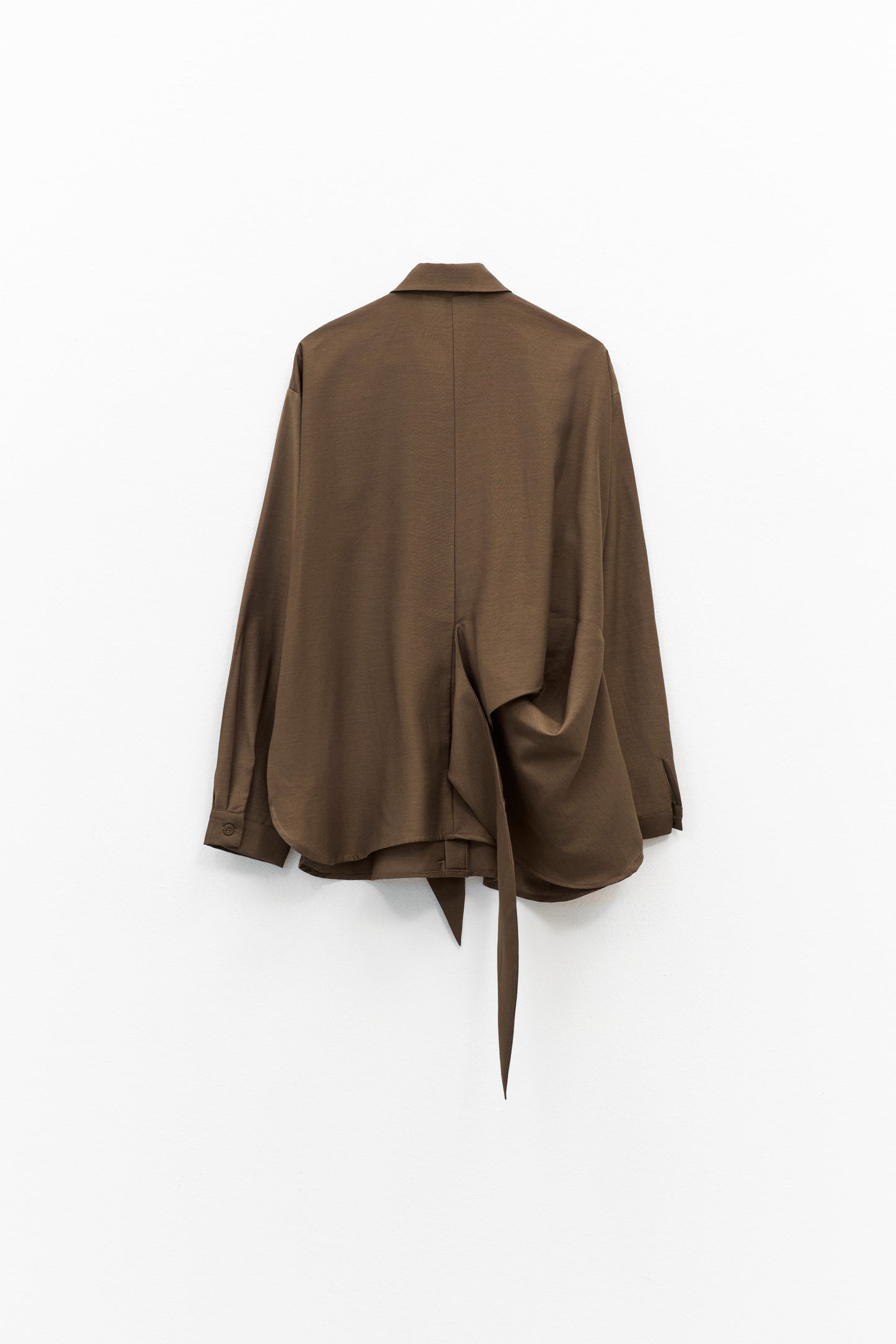 Camisa Assimétrica Com Pormenor Drapeado – Eleh