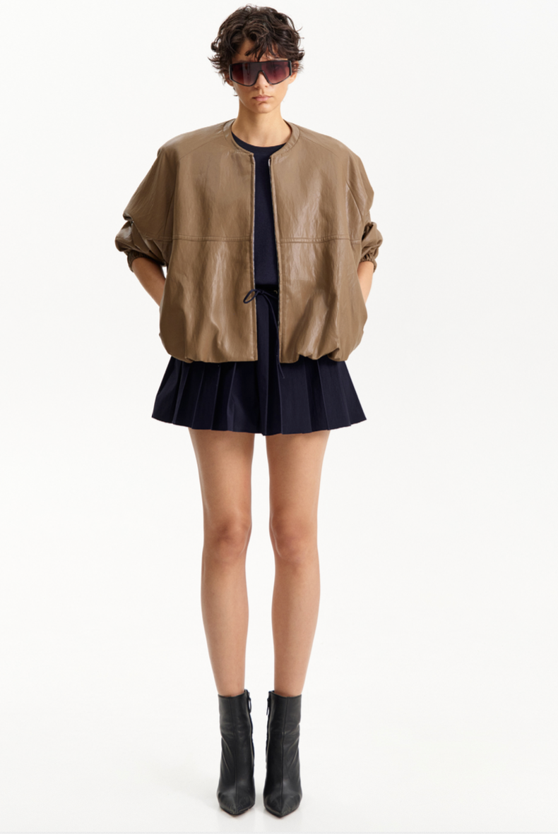 Blusão Efeito Pele Com Volume – Eleh