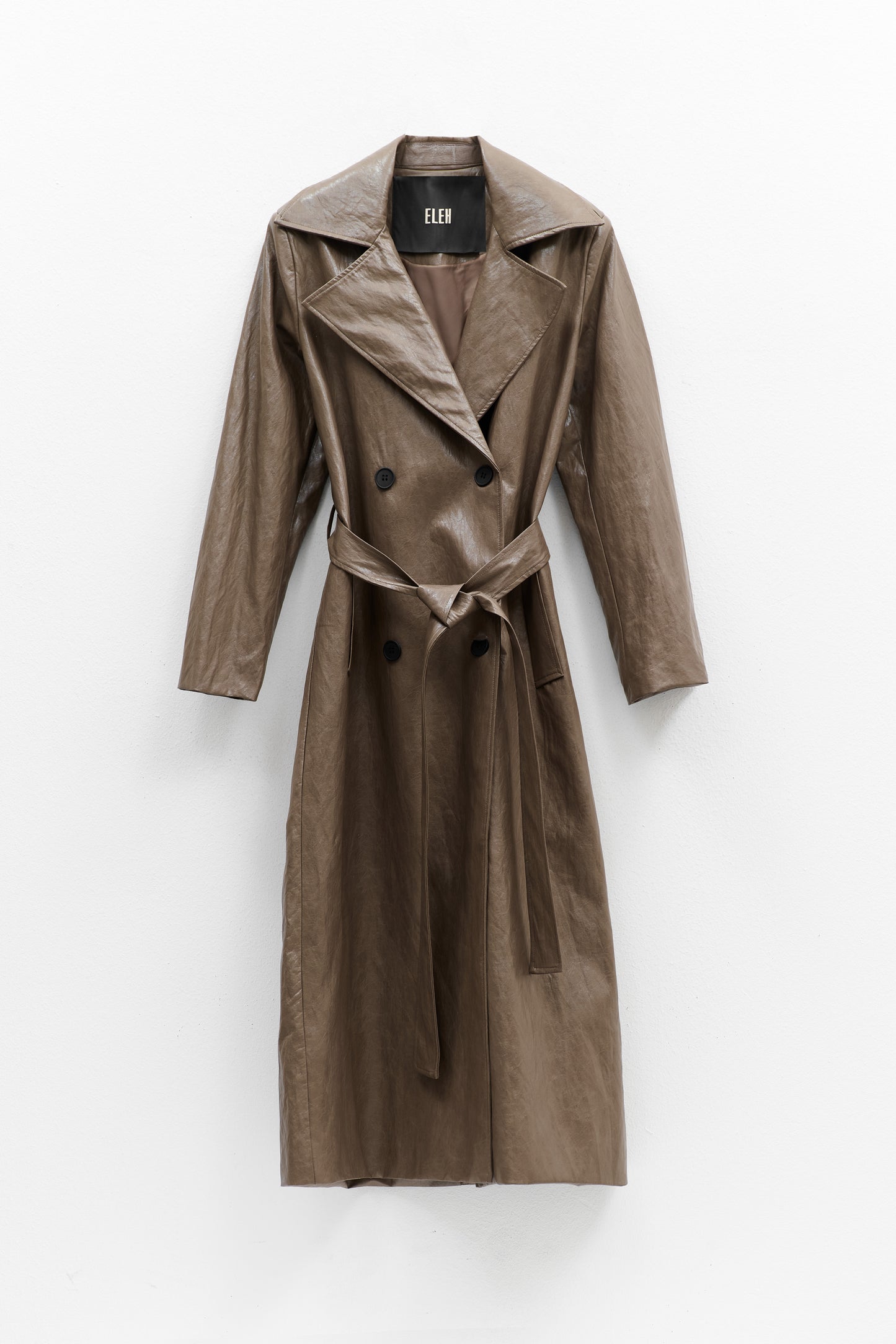 Trench Coat Comprido Com Cinto – Eleh