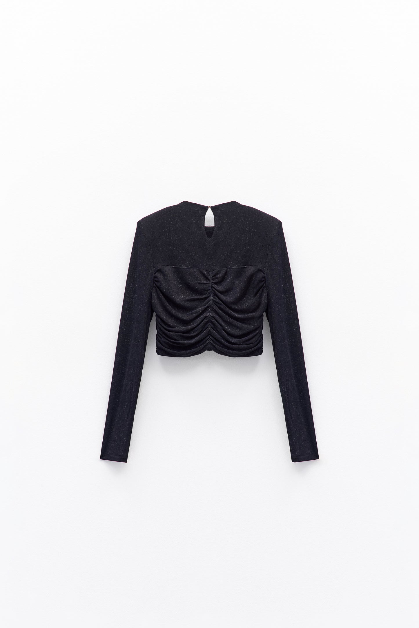 Top Cropped Drapeado Com Brilho – Eleh