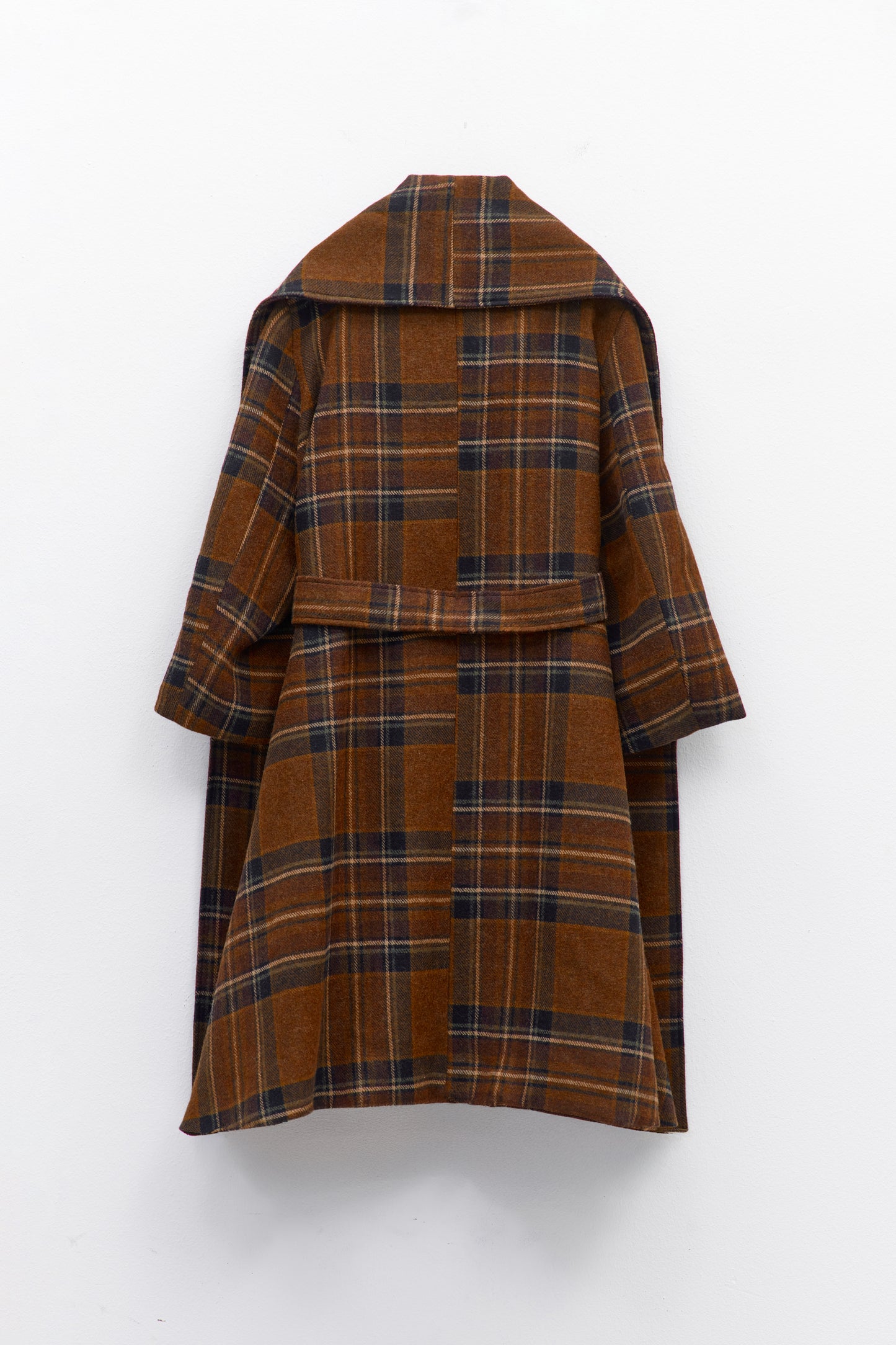 Casaco Xadrez Em Lã Com Cinto – ELEH