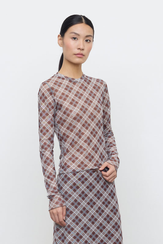 Top de Malha com Padrão Argyle – Eleh