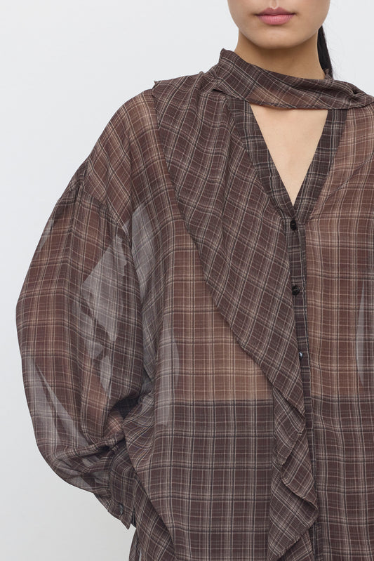 Camisa com Folho Xadrez  – Eleh