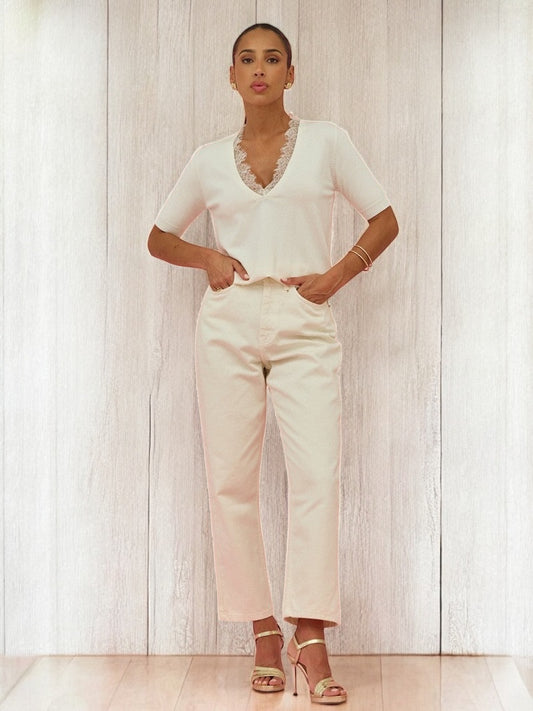 Jeans de Corte Elegante em Denim Premium - Scripta