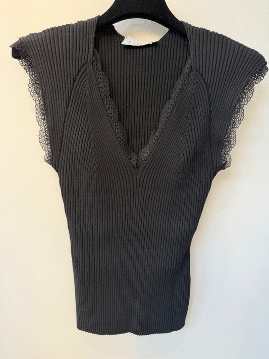 Camisola de Malha em Viscose Preto – Gaëlle Paris
