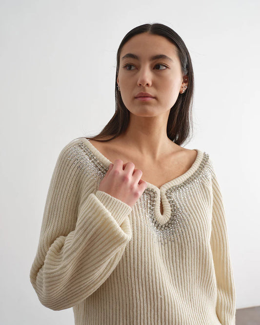Camisola Com Aplicações Joia - Jijil