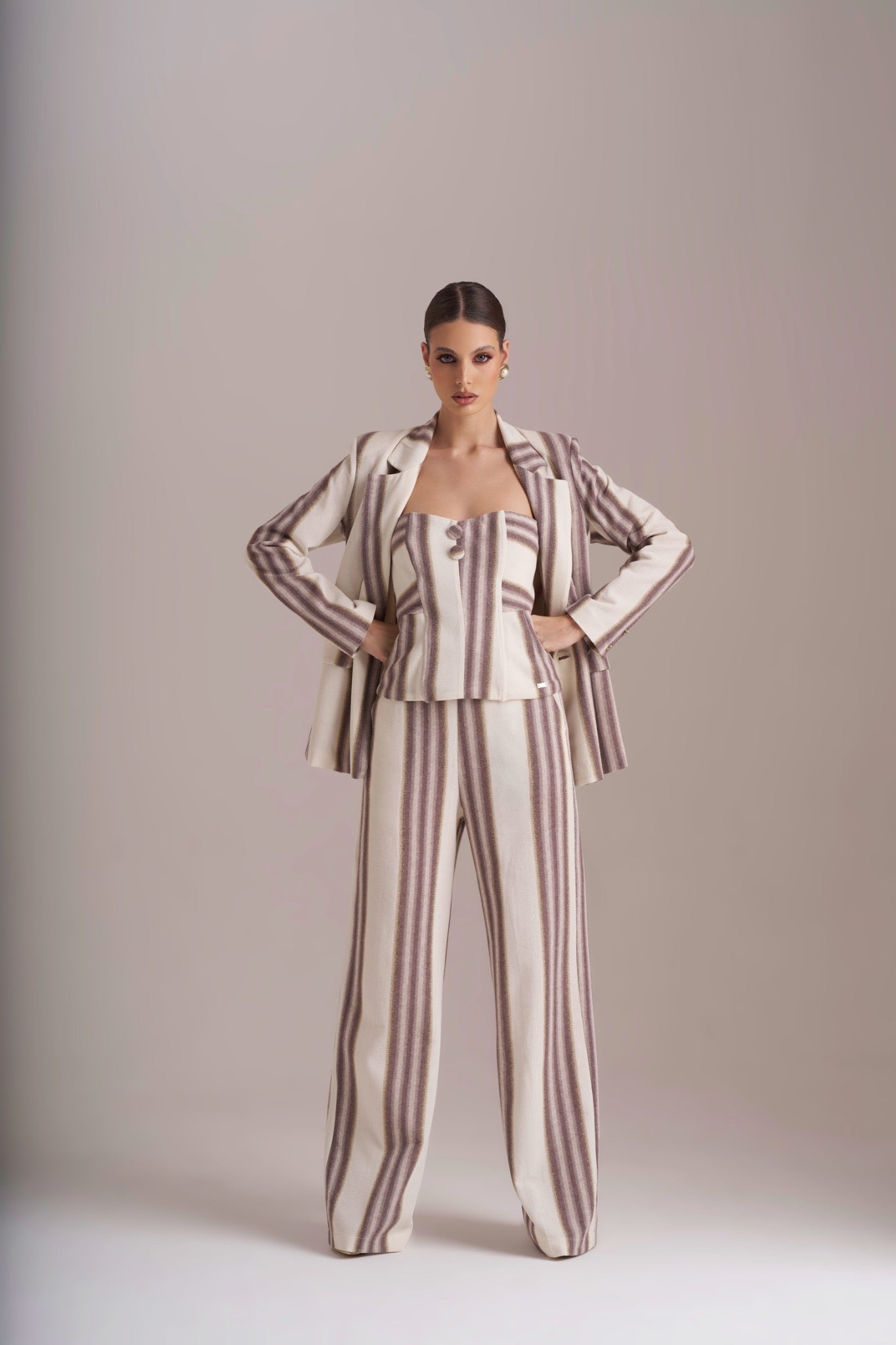 Calças Rachel  Riscas - Pho Firenze