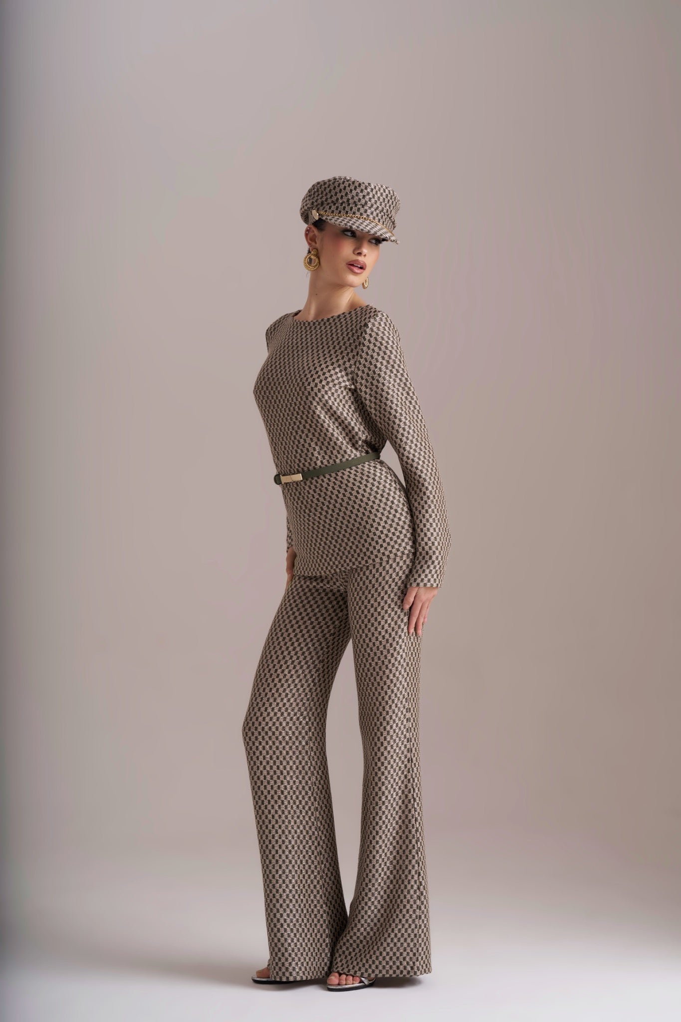 Calças Rachel Padrão Geométrico - Pho Firenze