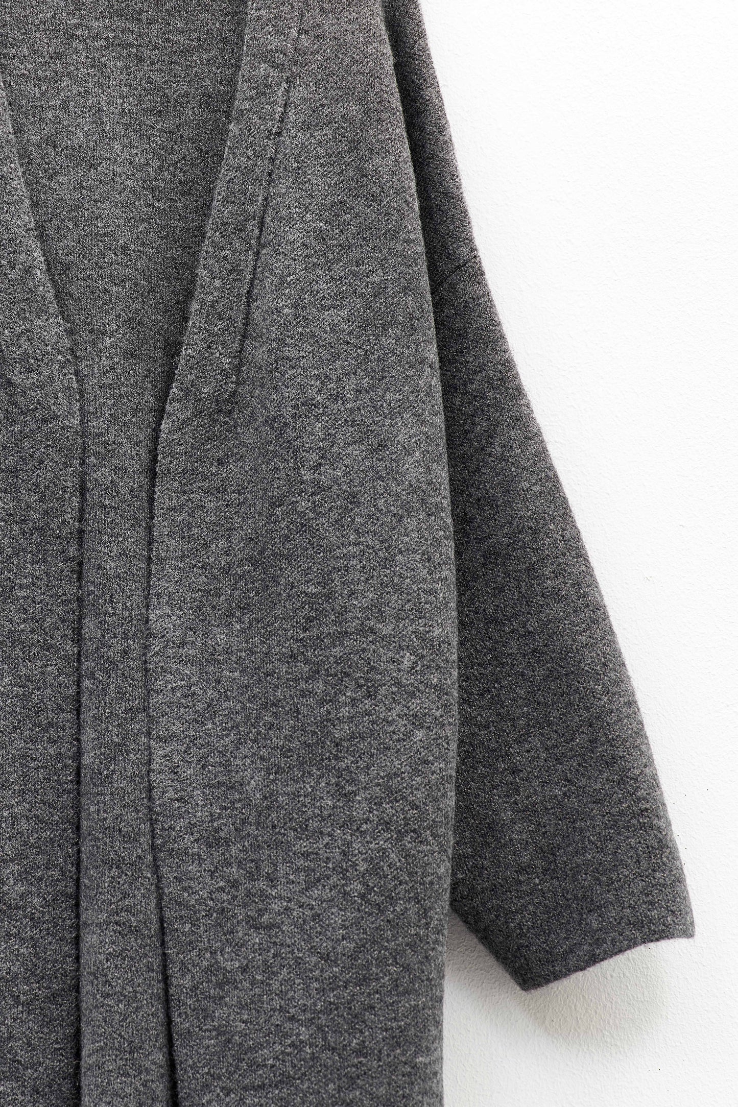 Cardigan Longo Cinzento Em Malha – ELEH