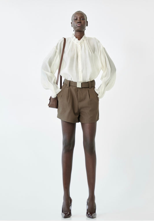 Calções De Alfaiataria Com Cinto – ELEH