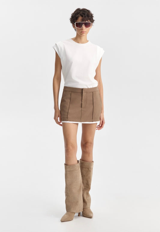 Top Branco Sem Mangas Com Ombros Estruturados – ELEH