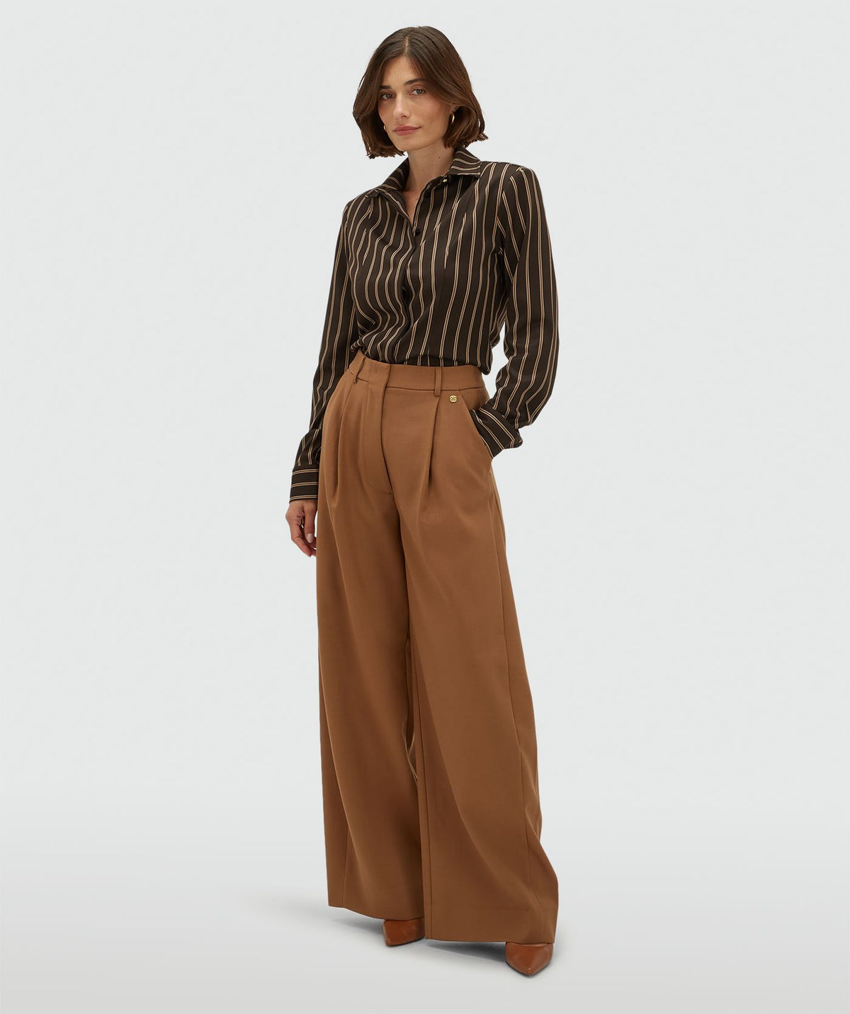Camisa acetinada às riscas Asa – Josh V