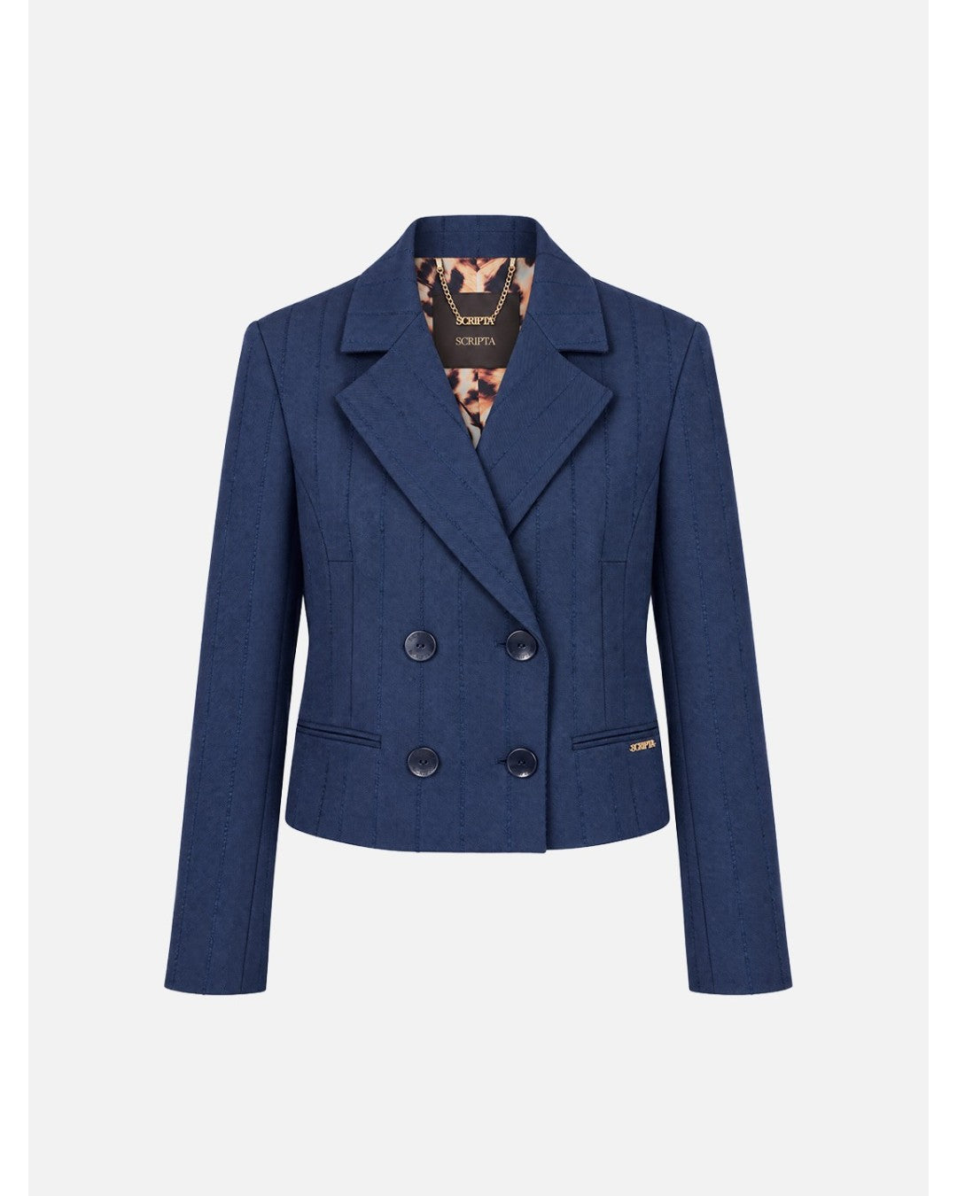 Blazer Curto com Risca Diplomática com Relevo – Scripta — fotografia 1