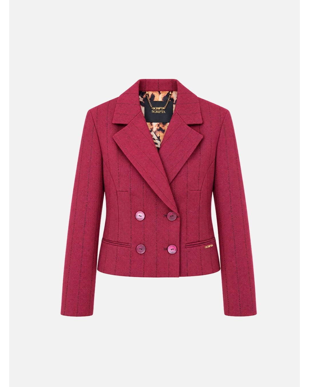 Blazer Curto com Risca Diplomática com Relevo – Scripta — fotografia 5