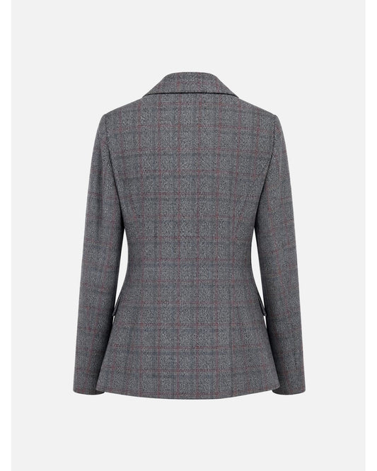 Blazer Curto Estampado Xadrez – Scripta — fotografia 1