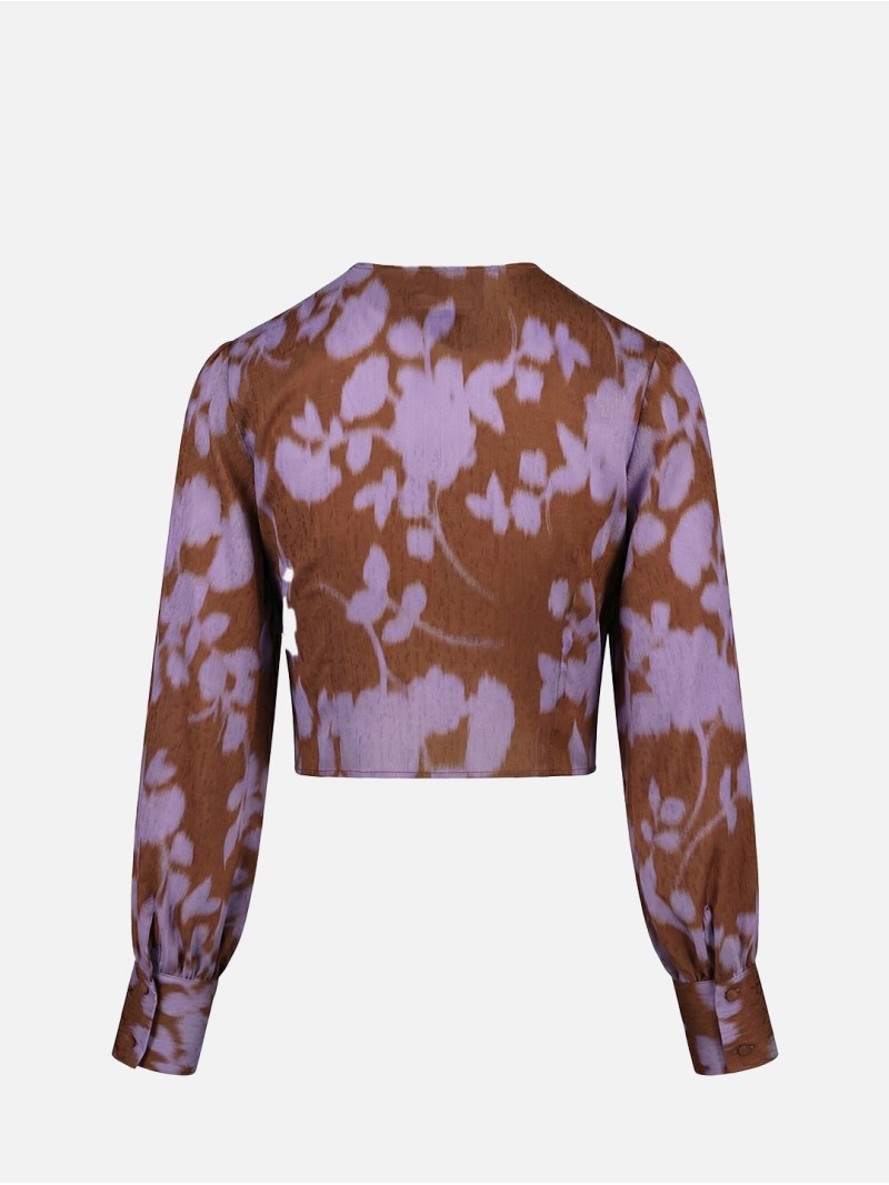 Top Crop Estampado com Nó Frontal – Scripta