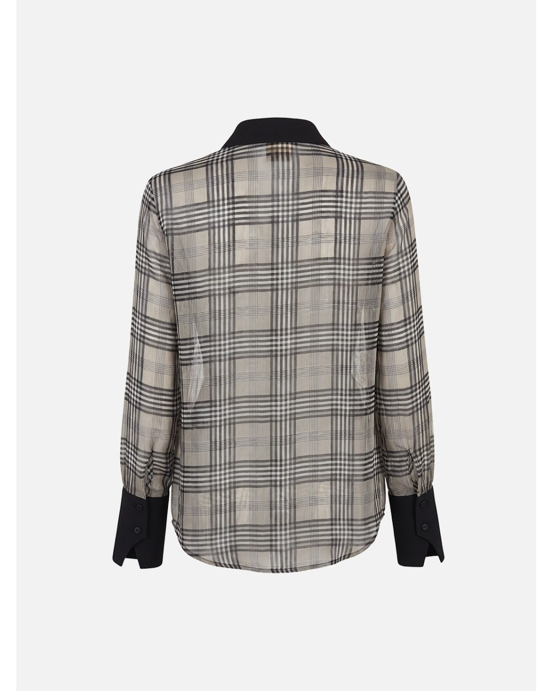Blusa Estampado Xadrez com Detalhes em Contraste – Scripta — fotografia 4