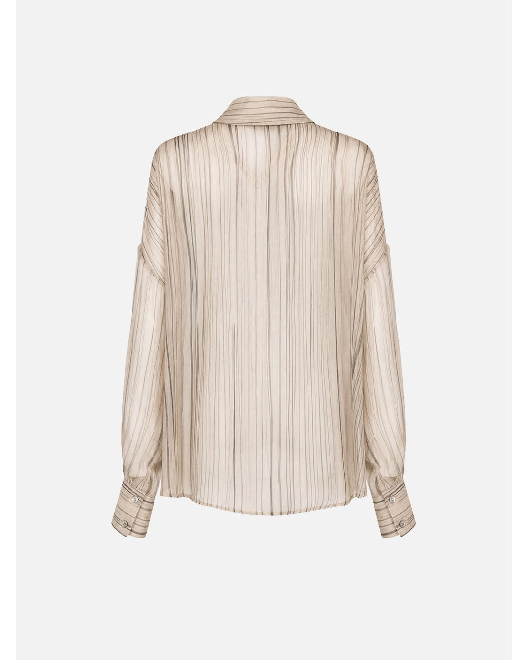 Blusa Semitransparente com Riscas em Contraste – Scripta — fotografia 3