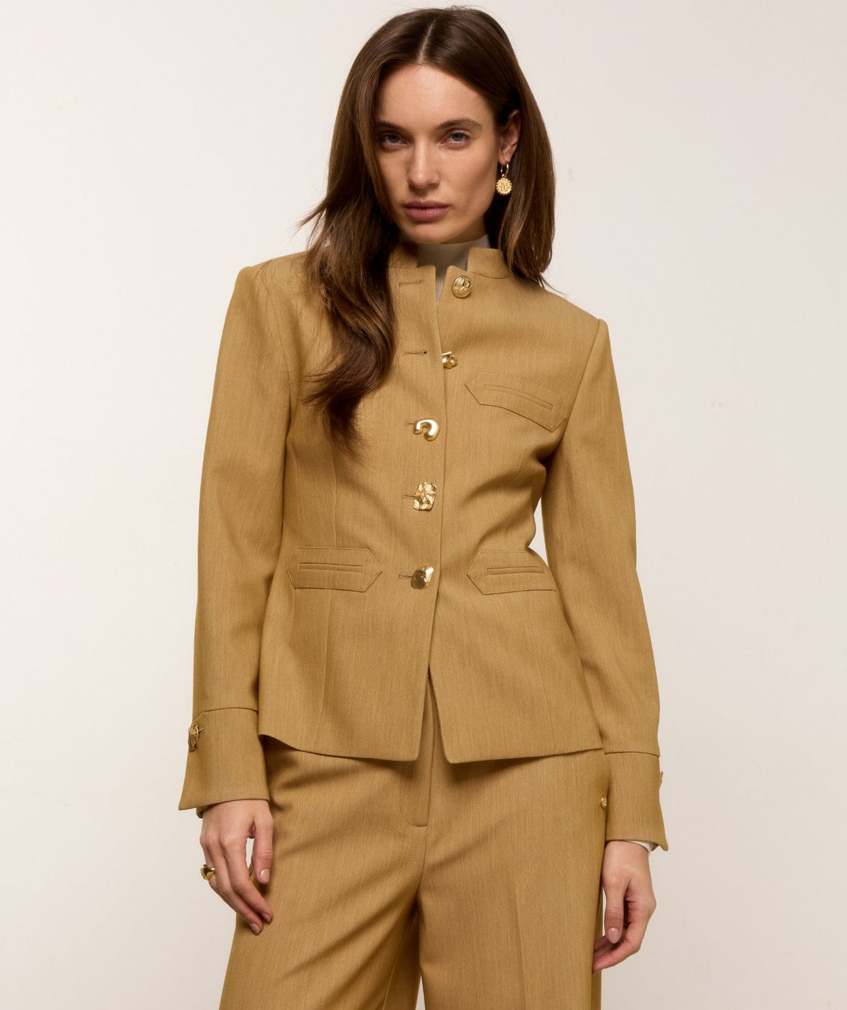Blazer Acinturado Boston Camel Claro Mesclado – Josh V