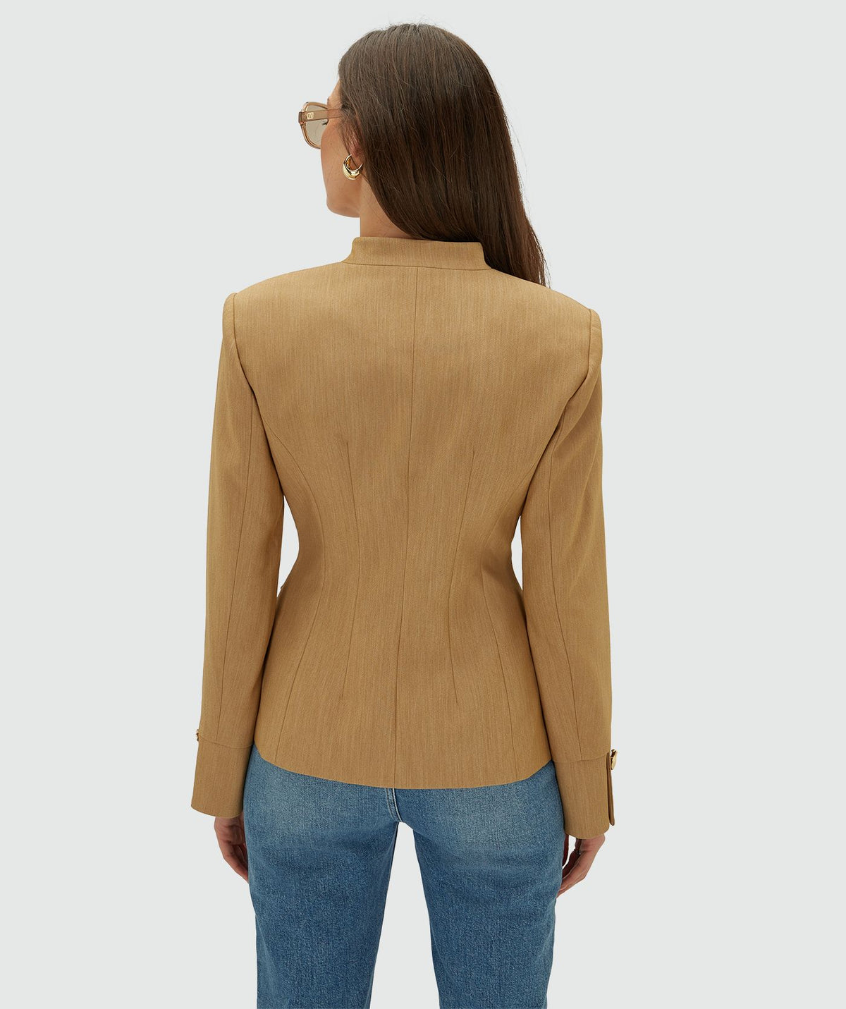 Blazer Acinturado Boston Camel Claro Mesclado – Josh V