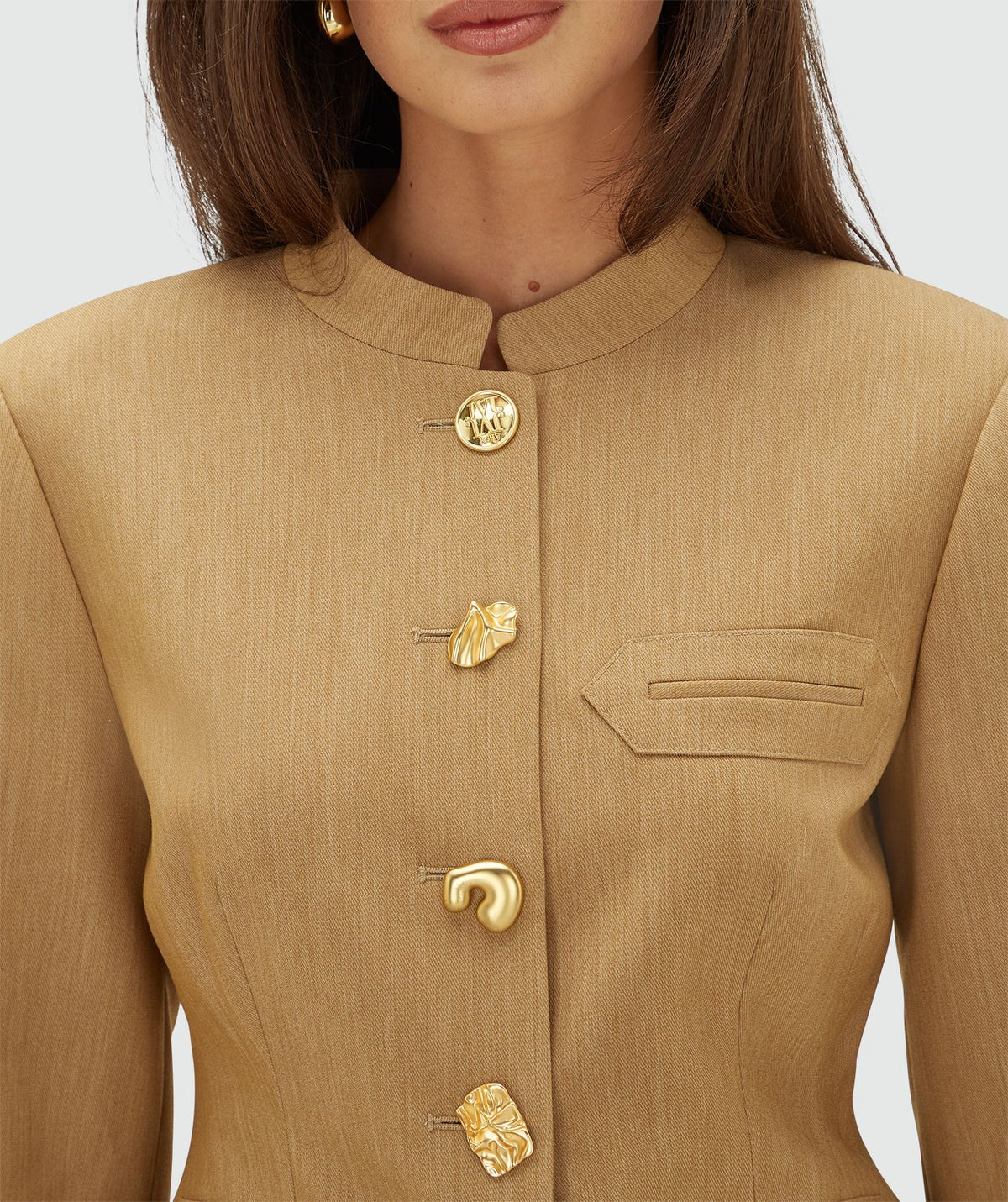 Blazer Acinturado Boston Camel Claro Mesclado – Josh V