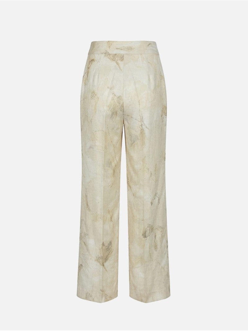 Calça Fluida Estampada de Corte Clássico - Scripta