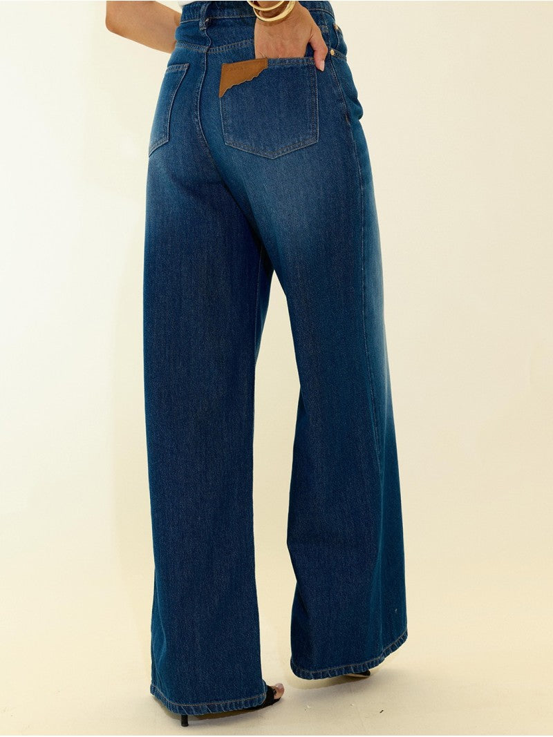 Calça de Ganga Wide Leg - Scripta