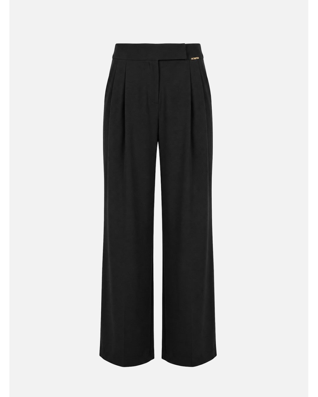 Calça Lisa Wide Leg com Pregas – Scripta — fotografia 1